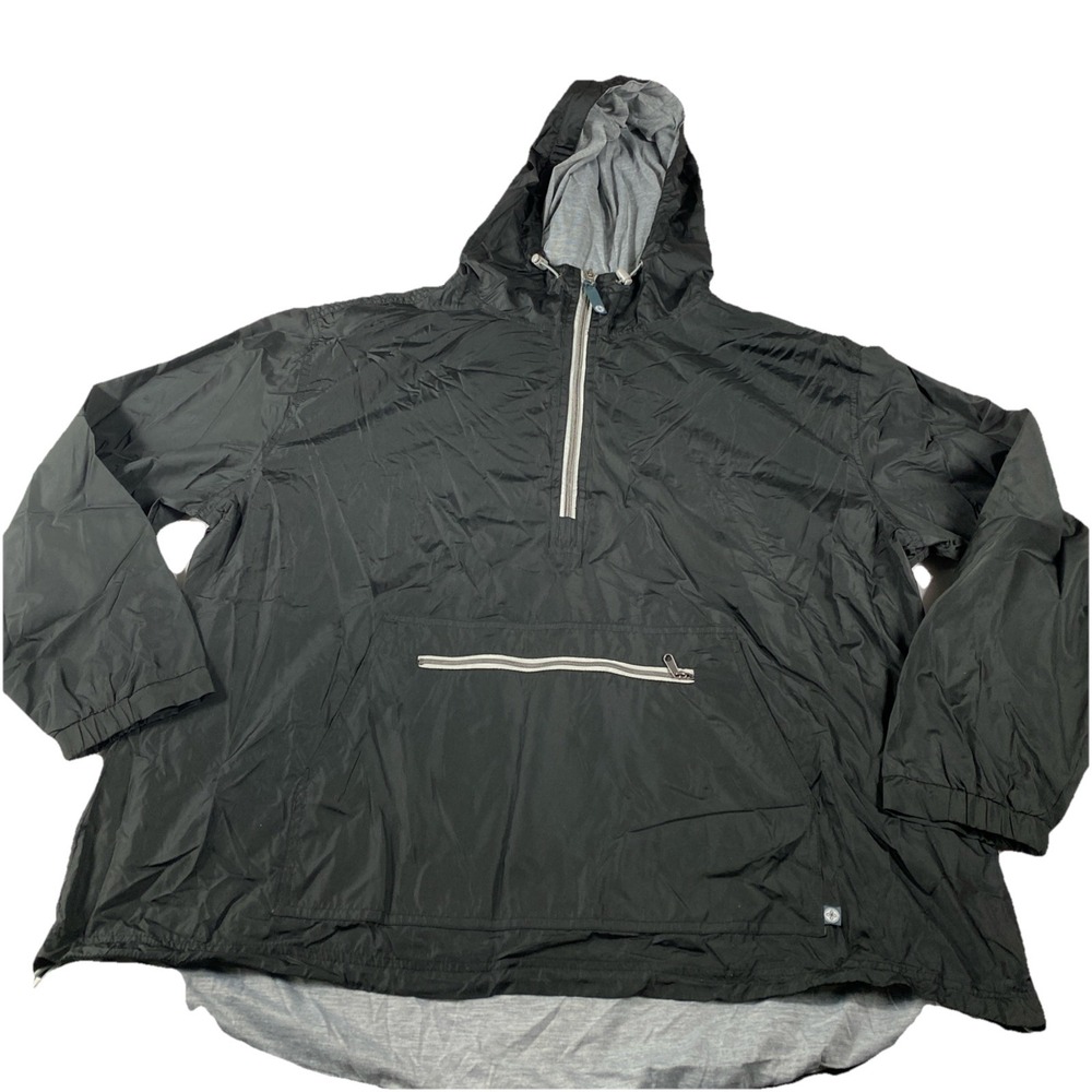 Lauren James Rain Jacket  XXL Black Pull Over 1/2 Zip Brand New !